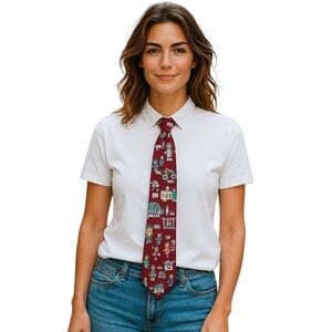 Manhattan Menswear Group Neck Tie Save The Children 'When I Grow Up" Silk